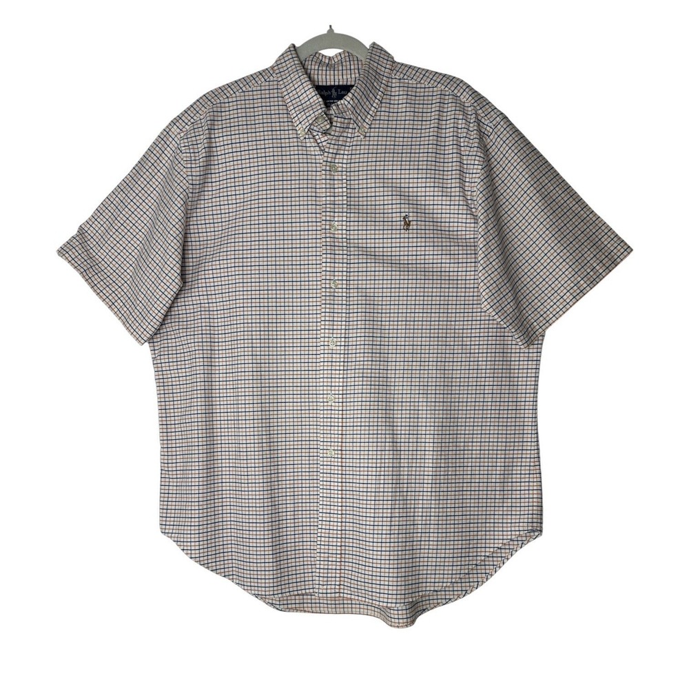 Polo Ralph Lauren XL Men's Classic-Fit Oxford Shirt Short Sleeve Plaid Career